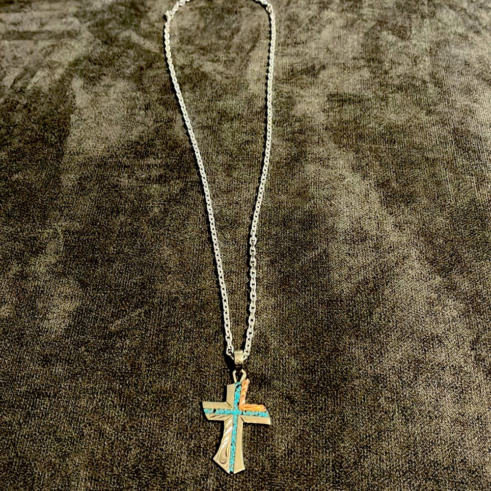 Shyanne Turquoise Boot Barn Cross Necklace
